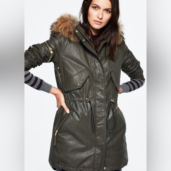 SAM. Jackets & Blazers - SAM. Waxed Hudson Parka in Drab Green